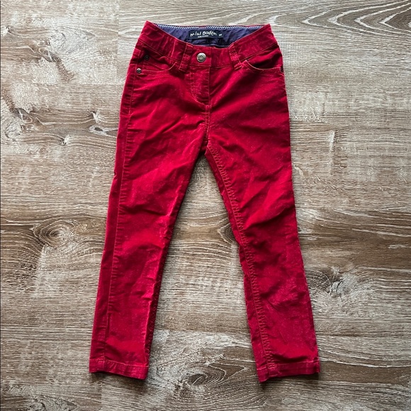 Mini Boden Other - Mini Boden Red Velvet Adjustable Waist Pants size 5Y